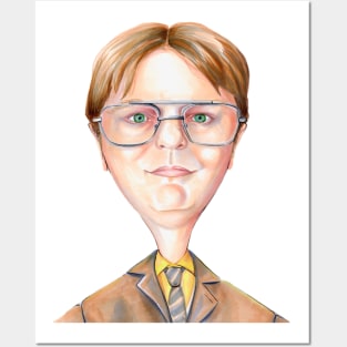 Dwight Schrute Portrait Posters and Art